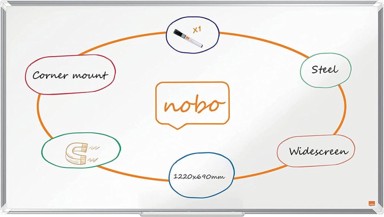 NOBO Magnetna bijela ploča Premium Plus 1915372, 69 x 122 cm, lakirana, widescreen 55"